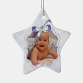 Star baby eerste kerstfoto Ornamenten (Rechts)
