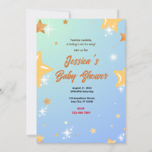 Star Baby shower Kaart