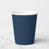 Star baby shower navy blue gepersonaliseerd papieren bekers (Achterkant)