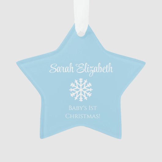 Star Baby's 1e kerstversiering | Elke kleur! Ornament (voorkant)