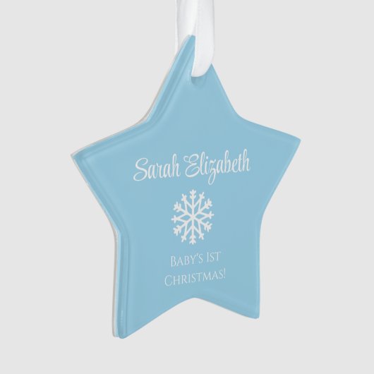 Star Baby's 1e kerstversiering | Elke kleur! Ornament (voorkant)