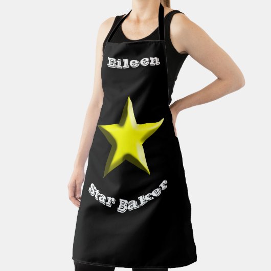 Star Baker gepersonaliseerde Sheriff's Badge Schort (Insitu)