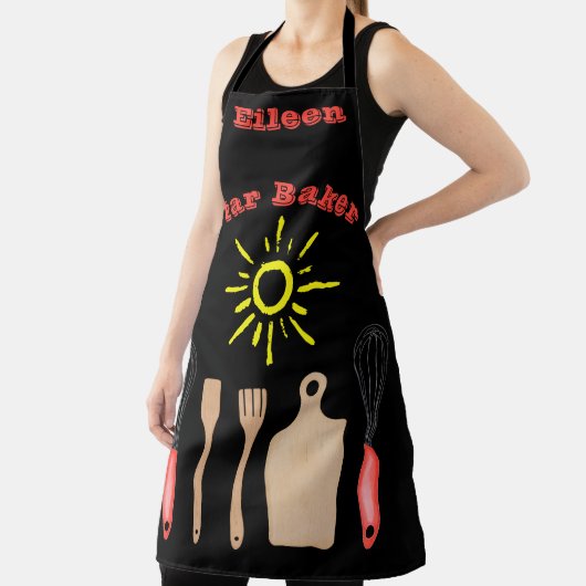 Star Baker met bewerkbare naam en afbeeldingen Schort (Insitu)
