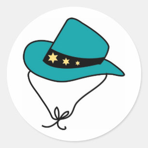 Star Band op Blue Cowboy Pet Ronde Sticker