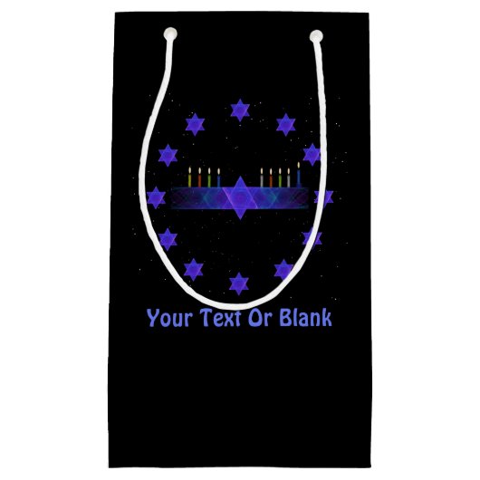 Star Bar Menorah Klein Cadeauzakje (Voorkant)