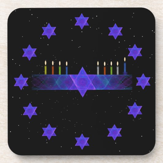 Star Bar Menorah Onderzetter (Voorkant)