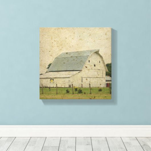 Star Barn Canvas Afdruk (Insitu (Houten vloer))