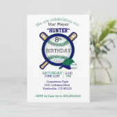 Star Baseball Player Birthday Kaart (Staand voorkant)