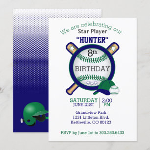 Star Baseball Player Birthday Kaart