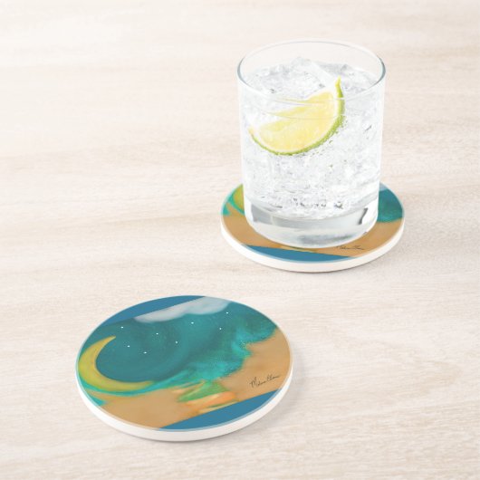 Star Bath (zandsteen) Onderzetter (Zijkant)