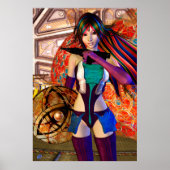 Star Beam Science Fiction Fantasy Art Poster (Voorkant)