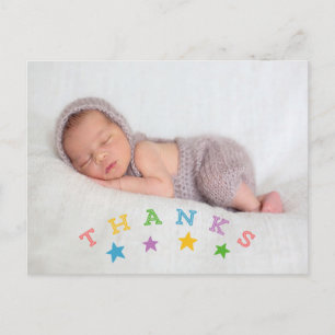 Star Bedankt   Foto Baby Dank u Briefkaart