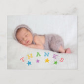 Star Bedankt | Foto Baby Dank u Briefkaart (Voorkant)