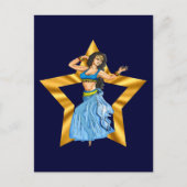 Star Belly Dancing Girl Briefkaart (Voorkant)