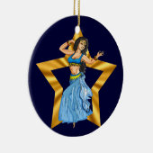 Star Belly Dancing Girl Keramisch Ornament (Rechts)