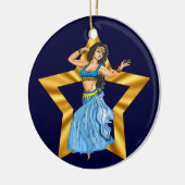 Star Belly Dancing Girl Keramisch Ornament (Links)