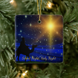 Star Bethlehem Silent Night Heilige Kerstnacht Keramisch Ornament