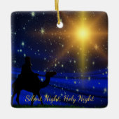 Star Bethlehem Silent Night Heilige Kerstnacht Keramisch Ornament (Voorkant)