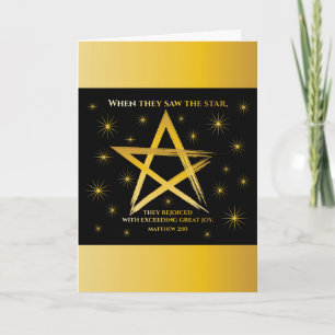 Star Bible Verse Christmas Kaart