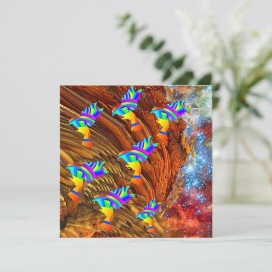 Star Birds Kaart (Staand voorkant)