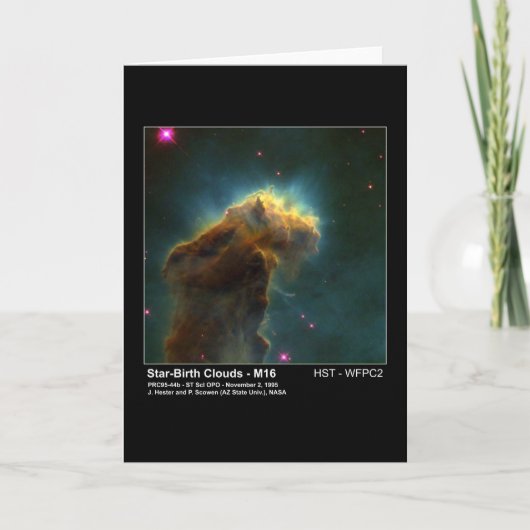 Star Birth Cloud M16 Hubble Telescope Foto Kaart (Voorkant)