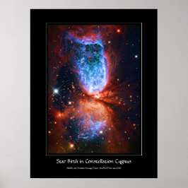 Star Birth in Constellation Cygnus, The Swan Poster