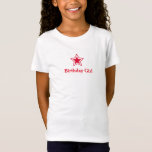 Star Birthday Girl Party T-shirt<br><div class="desc">Dit door een Amerikaans meisje geïnspireerde design is hedendaags en leuk. Gebruikend wiet, knijpen, en wit heb ik een collectie gecreeerd om om het even welk verjaardagsmeisje te maken zich speciaal op haar dag voelen. Bekijk mijn Star Birthday Girl Collectie om unieke, aanpasbare feestartikelen te vinden die geïnspireerd zijn op...</div>