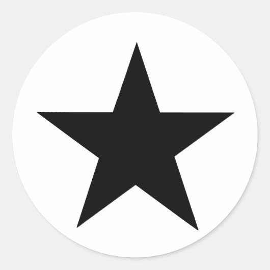 Star Black Gibney Het MUSEUM Zazzle Cadeaus Ronde Sticker (Voorkant)