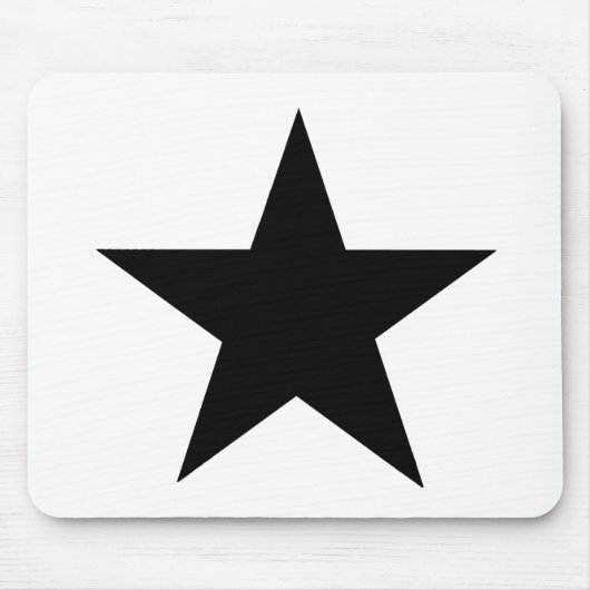Star Black The MUSEUM Zazzle Gifts Muismat (Voorkant)
