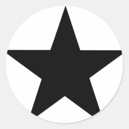 Star Black The MUSEUM Zazzle Gifts Ronde Sticker