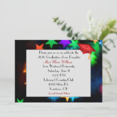 Star Bokeh met rood Afstuderen Pet Kaart (Staand voorkant)