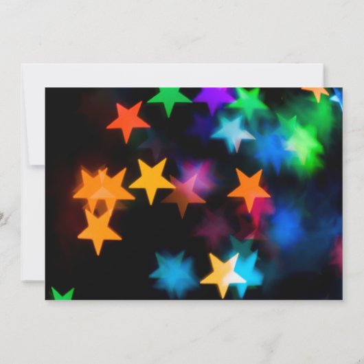 Star Bokeh met rood Afstuderen Pet Kaart (Achterkant)