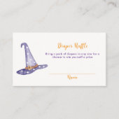 Star Boo Witch Pet Luier Raffle Baby shower Informatiekaartje (Voorkant)