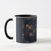 Star Botany Vintage Hemels Goud & Marineblauw Mok (Links)
