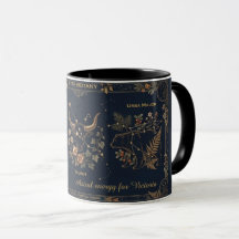 Star Botany Vintage Hemels Goud & Marineblauw Mok