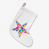 Star Bright Rainbow en witte kerststop Kleine Kerstsok (Voorkant (Hangend))