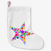 Star Bright Rainbow en witte kerststop Kleine Kerstsok (Voorkant)