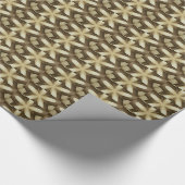 Star Brown White Robuuste designkleuren Cadeaupapier (Hoek)