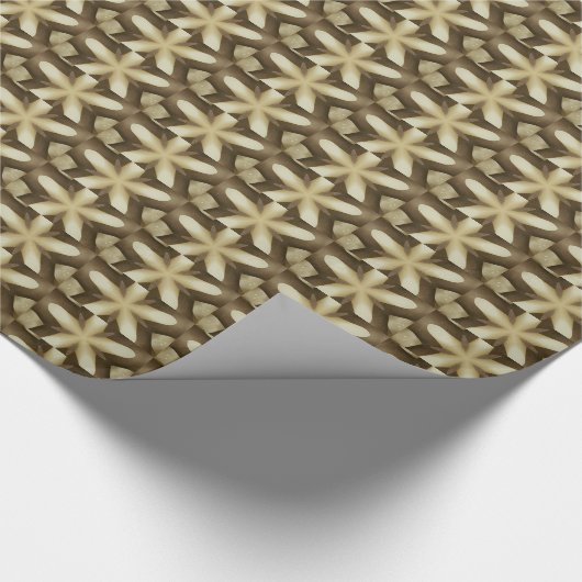 Star Brown White Robuuste designkleuren Cadeaupapier (Hoek)