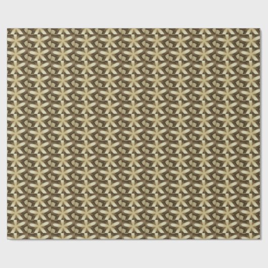 Star Brown White Robuuste designkleuren Cadeaupapier (Vlak)
