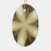 Star Brown White Robuuste designkleuren Keramisch Ornament (Links)