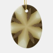 Star Brown White Robuuste designkleuren Keramisch Ornament (Achterkant)