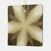 Star Brown White Robuuste designkleuren Keramisch Ornament (Links)