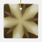 Star Brown White Robuuste designkleuren Keramisch Ornament (Achterkant)