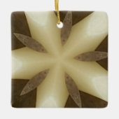 Star Brown White Robuuste designkleuren Keramisch Ornament (Voorkant)