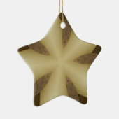 Star Brown White Robuuste designkleuren Keramisch Ornament (Rechts)