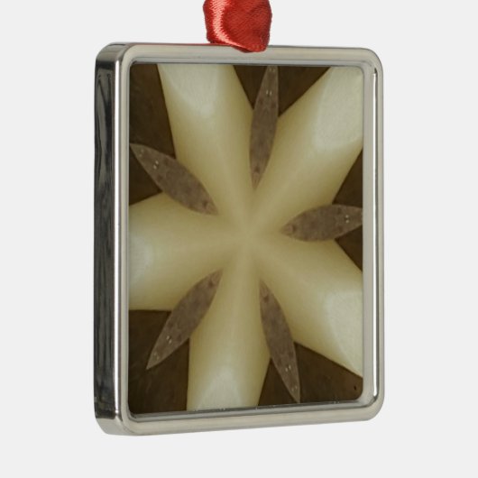 Star Brown White Robuuste designkleuren Metalen Ornament (Rechts)