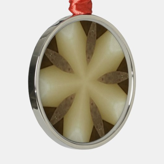 Star Brown White Robuuste designkleuren Metalen Ornament (Rechts)