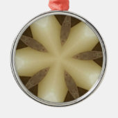 Star Brown White Robuuste designkleuren Metalen Ornament (Voorkant)