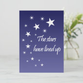 Star bruiloft uitnodiging (Staand voorkant)